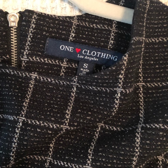 One Clothing Los Angeles Black Plaid Dress - Picture 8 of 8